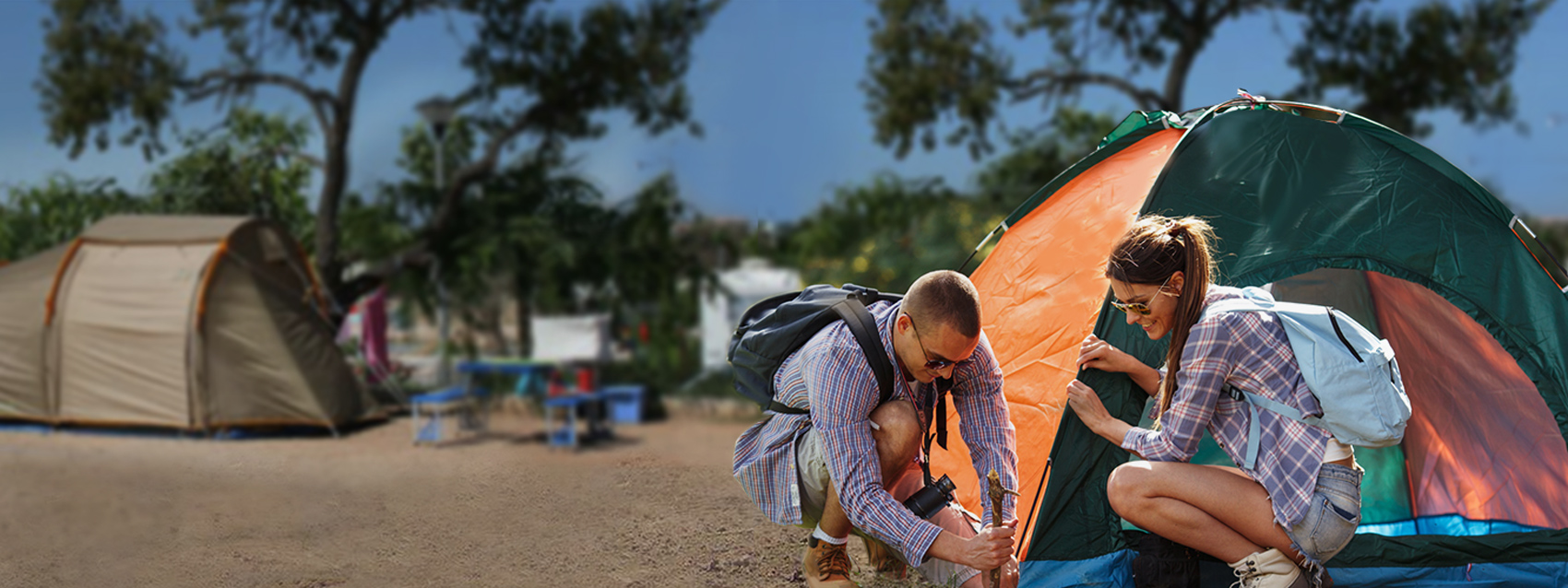 Lotes individuais para tendas perfeitamente equipadas para tendas - Camping Ria Formosa no Algarve